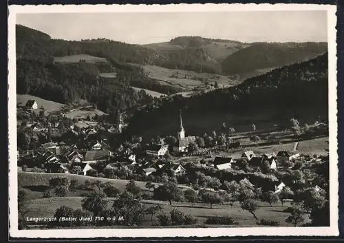 AK Langenbruck i. Basler Jura, Gesamtansicht mit Kirche