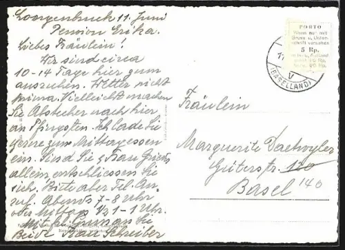 AK Langenbruck i. Basler Jura, Gesamtansicht mit Kirche