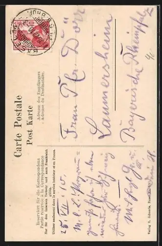 AK Basel, St. Jacob-Denkmal