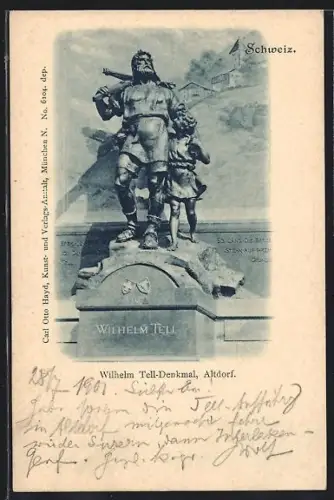 AK Altdorf, Wilhelm Tell-Denkmal