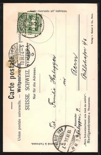 AK Merligen, Merligenstrasse, Tunnel