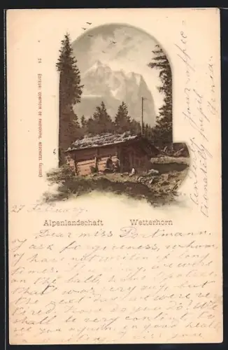 AK Wetterhorn, Alpenlandschaft