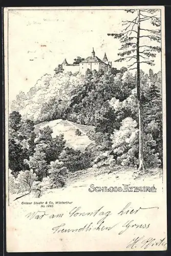 Künstler-AK Kyburg, Schloss Kyburg