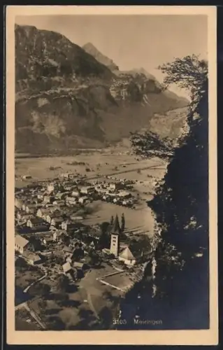 AK Meiringen, Teilansicht mit Kirche