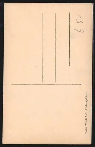 AK Meiringen, Teilansicht mit Kirche