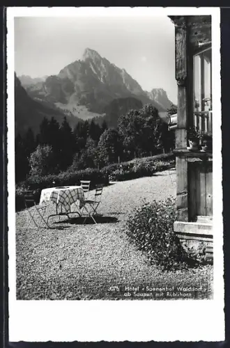 AK Saanen, Hotel Sonnenhof Walddorf mit Rüblihorn