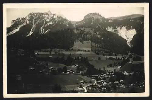 AK Oberwil im Simmental, Wüstenbach, Totalansicht aus der Vogelschau