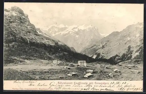 AK Engstlenalp, Ortspartie mit Berneralpen