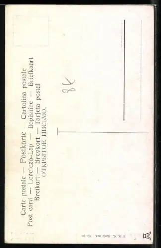 Künstler-AK Hans Kaufmann: Nachtwächter zieht mit Hund durch die Stadt