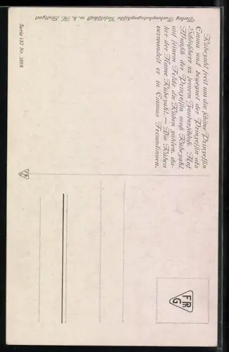 Künstler-AK Felix Elssner: Rübezahl und Prinzessin Emma an einem Brunnen