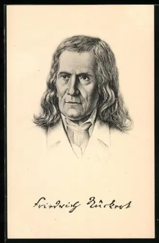 AK Portrait des Lyrikers Friedrich Rückert