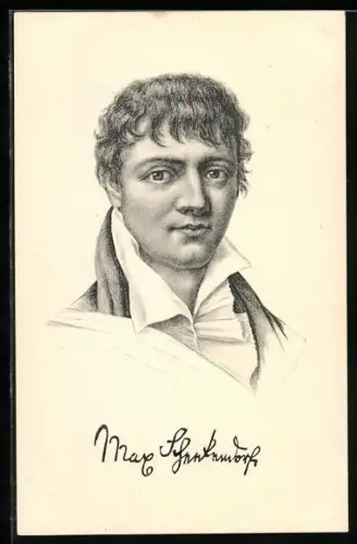 AK Porträt von Dichter Maximilian von Schenkendorf (1783-1817)