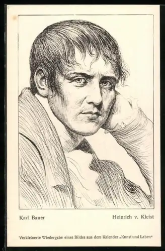 Künstler-AK Kunst und Leben, Heinrich von Kleist