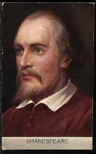 AK William Shakespeare, Portrait des Dichters