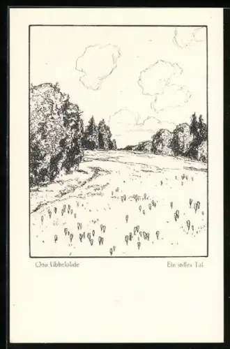 Künstler-AK Otto Ubbelohde: Meine Wälder, Ein stilles Tal