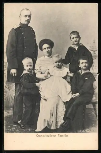 AK Kronprinzliche Familie von Sachsen