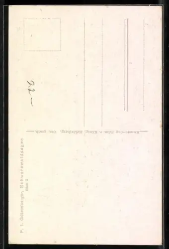 Künstler-AK Die Nixe des Wildsees mit Harfe