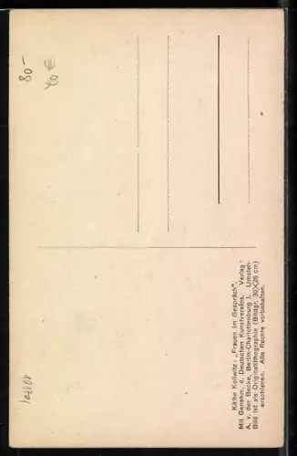 Künstler-AK Käthe Kollwitz: Frauen im Gespräch