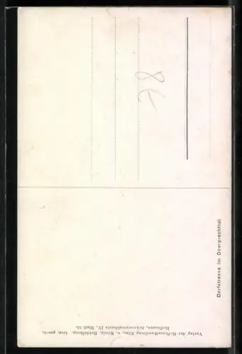 Künstler-AK Heinrich Hoffmann: Frau in Tracht auf einer Dorfstrasse im Oberprechttal