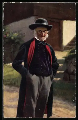 Künstler-AK H. Hoffmann: Schwarzwaldtrachten, Serie I. Blatt 3, Der Dorfschulze