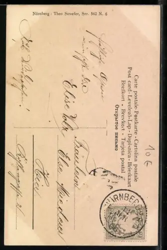 Künstler-AK R. Kratky: Frau und Tochter mit Weidenkätzchenzweig