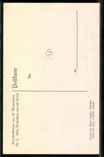 Künstler-AK Brynolf Wennerberg: Kriegspostkarte Nr. 9, Gute Nachrichten von der Front, Mutter liest den Brief vor