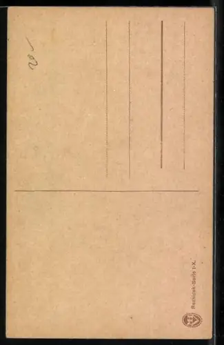 Künstler-AK Ferdinand von Reznicek: elegant gekleideter Herr küsst seine auf dem Sofa liegende Frau