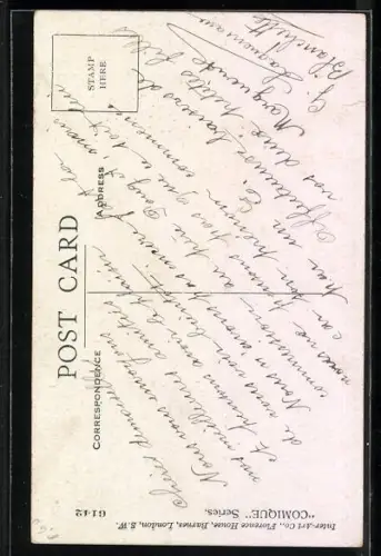 Künstler-AK Arthur Butcher: Kleines Paar in Abengarderobe