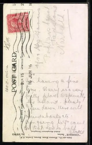 Künstler-AK Donald McGill: Soldat sitzt auf frisch gestrichener Bank