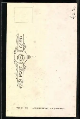 Künstler-AK Douglas Tempest: Mädchen mit roter Handtasche