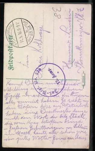 AK Bogdanow, zerstörter Wasserturm am Bahnhof Woigjany