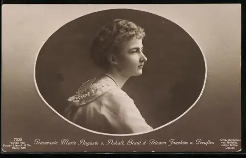 AK Portrait von Prinzessin Marie Auguste von Anhalt