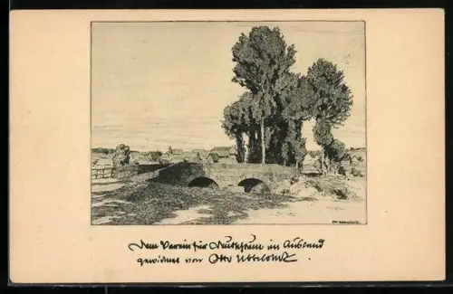 Künstler-AK Otto Ubbelohde: Hessisches Dorf, Landidyll