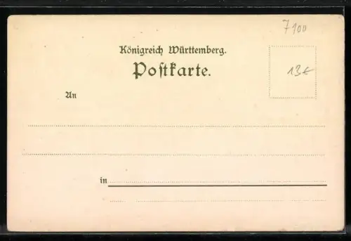 Künstler-AK Karl Mutter: Heilbronn, Blick vom Neckar auf die Stadt