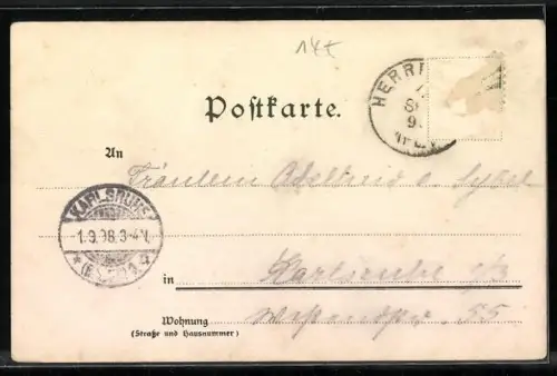 Künstler-AK Karl Mutter: Partie an einem Schwarzwaldhaus