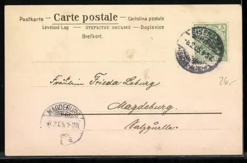 Künstler-AK Ethel Parkinson: kleiner Holländer mit Mistelzweigen läuft einem Mädchen nach