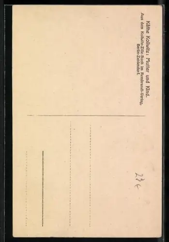 Künstler-AK Käthe Kollwitz: Mutter und Kind