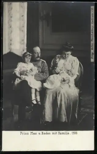 AK Prinz Max von Baden mit Familie, 1906