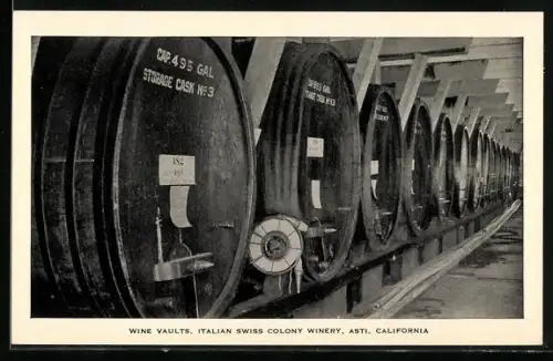 AK Asti, CA, Italian Swiss colony winery, Wine vaults, Wein