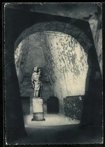 AK Reims, Champagne Pommery & Greno, La Vierge des Crayéres, Weinkeller