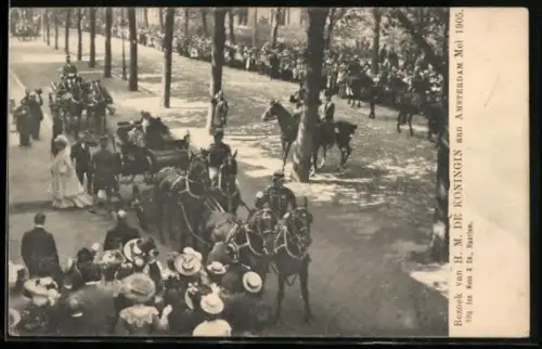 AK Amsterdam, Bezoek van H. M. de Koningin von den Niederlanden 1905