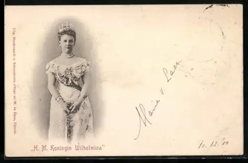 AK H. M. Koningin Wilhelmina von den Niederlanden