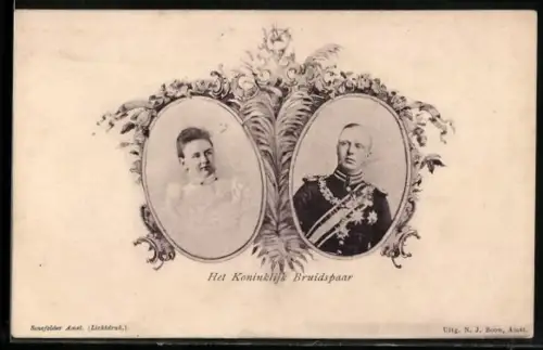 AK Het Koninklijk Bruidspaar von den Niederlanden