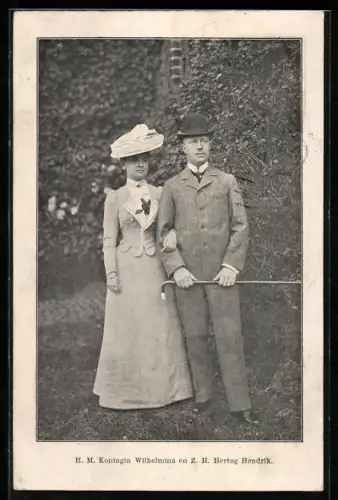 AK H. M. Koningin Wilhelmina von den Niederlanden en Z. H. Hertog Hendrik