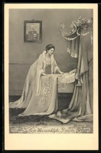 AK Een Koninklyke Droom, Königin Wilhelmina von den Niederlanden
