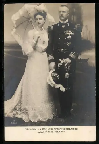 AK Königin Wilhelmina der Niederlande nebst Prinz-Gemahl