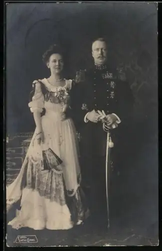 AK Wilhelmina von den Niederlanden und Gemahl