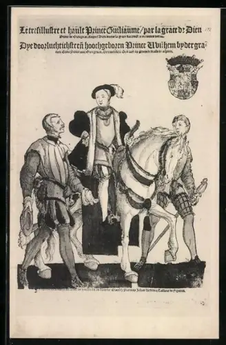 Künstler-AK Amsterdam, Rijksmuseum, Willem van Oranje-Tentoonstelling 1933, De Prins van Oranje op 12-jarigen leeftijd