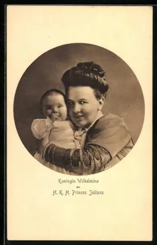 AK Koningin Wilhelmina von den Niederlanden en H. K. H. Prinses Juliana