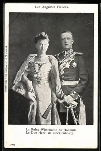 AK La Reine Wilhelmine de Hollande et le Duc Henri de Mecklenbourg